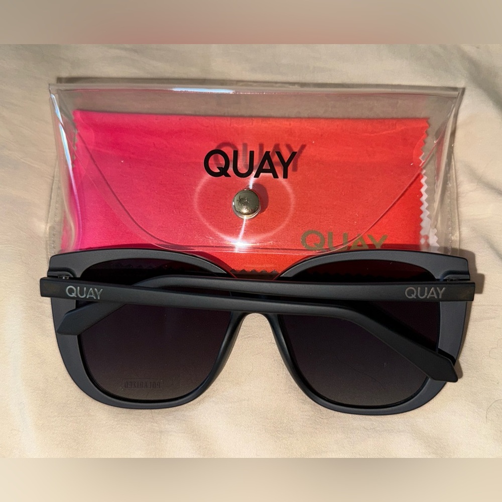 Quay Ever After Polarized Matte Black Sunglasses - Picture 6 of 9